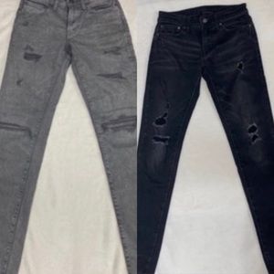 Men’s Black and Grey American Eagle Jeans W-29xL-34